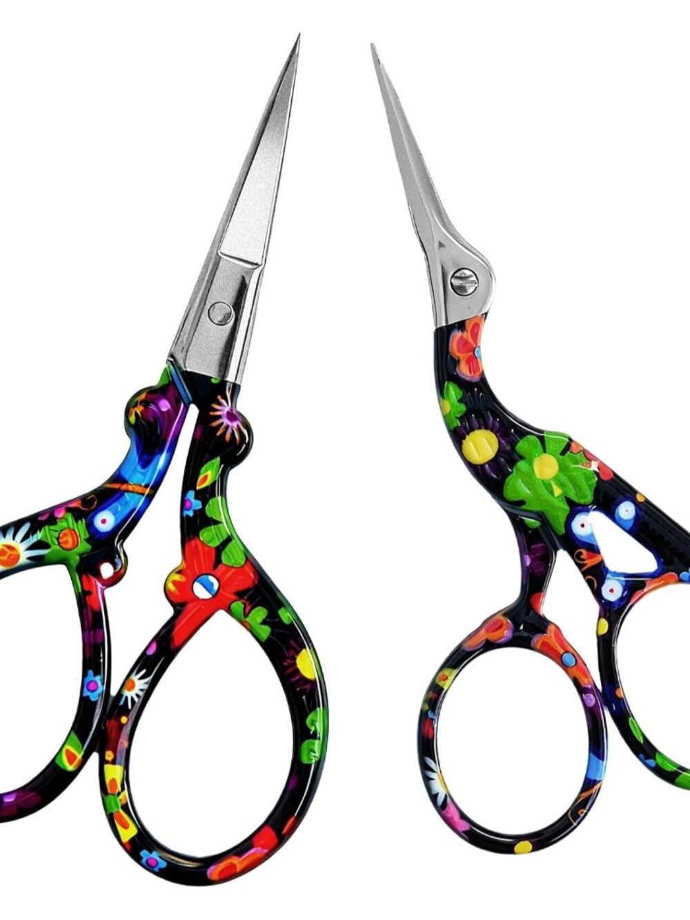 Embroidery Scissors Vintage 2 Pcs Stainless Steel Stork Scissors Small Sewing Sc